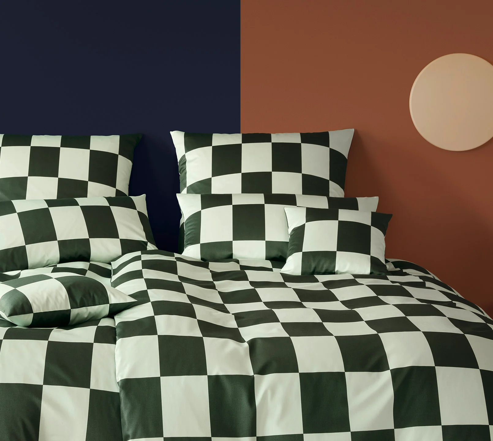 Povle�en� - Comfort Sat�n - Mozaika - M�ta a Lesn� Zele� - Premium Mako Sat�n 