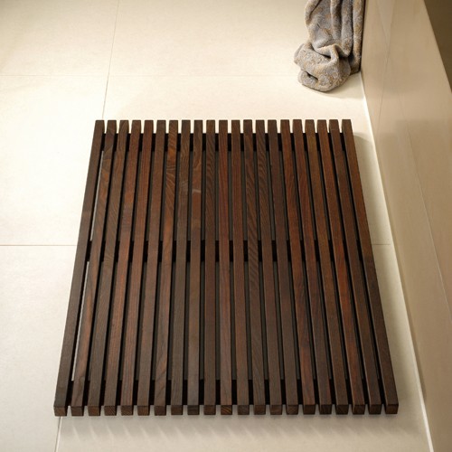 Luxusní Dřevěný Koupelnový Kobereček - Decor - Tmavý Jasan