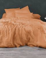 Luxusní Lněné Povlečení - UNI - Californie Style - Hořký Pomeranč - Len & Bavlna - Premium
