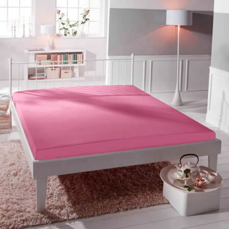 Komfortní Prostěradlo - Růžová Pink - Mako Satén - Premium