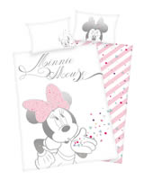 Dětské Baby Povlečení - Minnie Mouse s Mašlí - Disney - Bavlna Renforcé