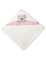Dětská - Baby Osuška s Kapucí - Medvídek Koala - Růžová - Luxury Bavlna