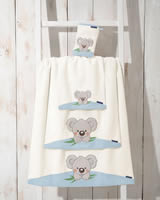 Dětské Ručníky a Osušky - Medvídek Koala - Modré - Luxury Bavlna