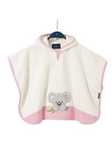 Dětské a Baby Pončo - Medvídek Koala - Růžové - Luxury Bavlna