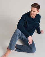 Pánská Noční Pyžamo - Fashion Nightwear - Noční Modř