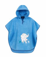 Dětské - Baby Pončo - Elefant - Slůně Jumbo - Modrý - Bavlna
