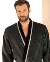 Pnsk upan Kimono - Jacquard Muster - Velur - Premium