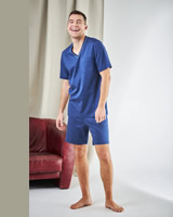 Pánské Pyžamo - Šortky - Marine Modrá - Jersey - ComfortStyle