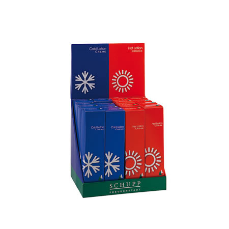Schupp Cold & Hot Lotion Creme Display 