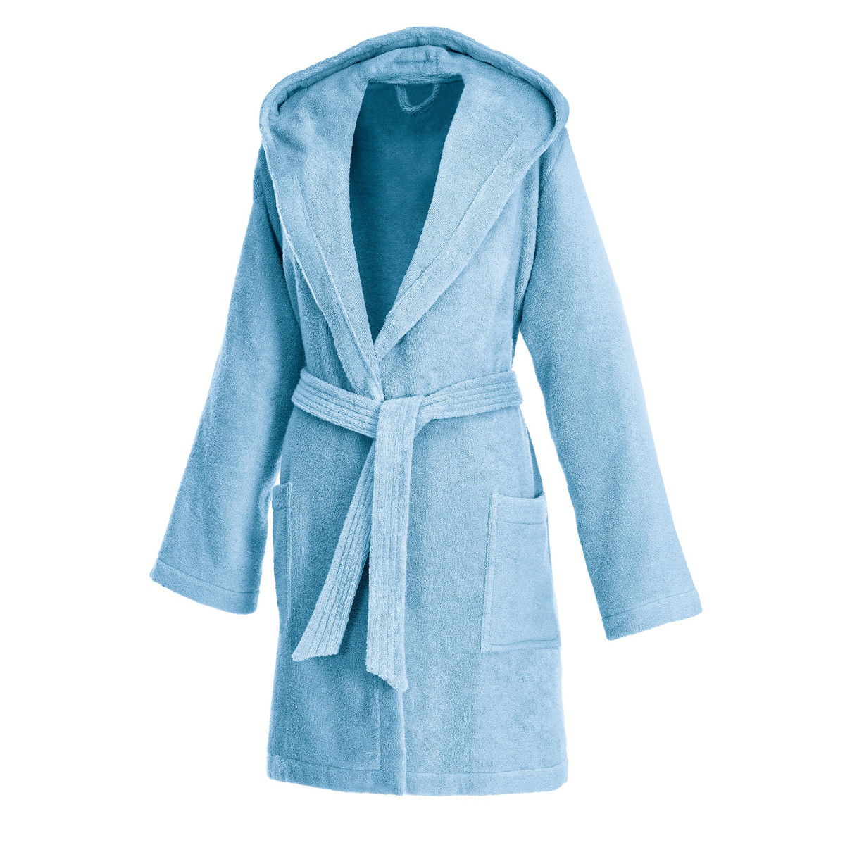 Nebesky  Modr - Luxusn Krtk upan s Kapuc - Lady - Weseta 