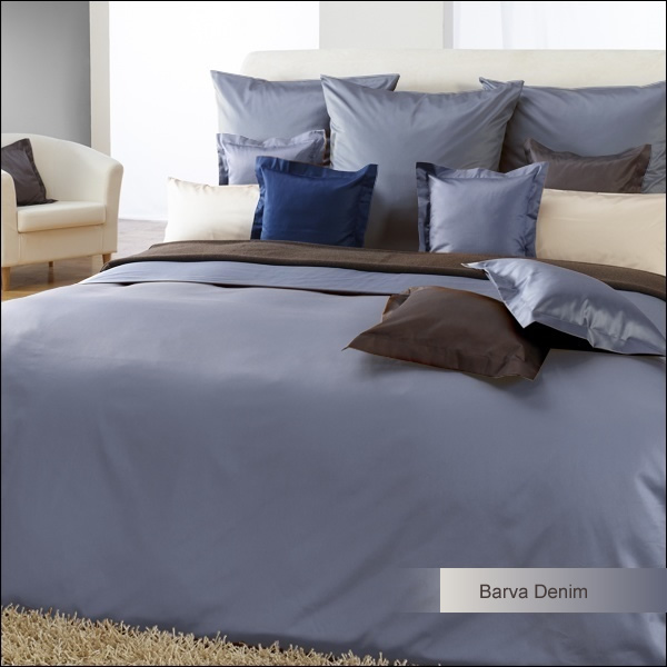 Komfortn Povleen - Denim - UNI COLOR - Premium Mako Satn 