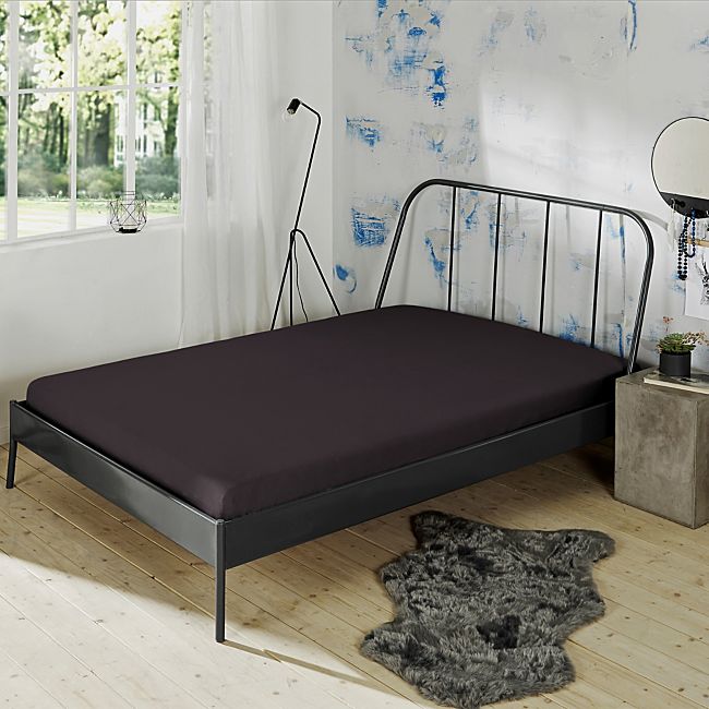 Antracitov - BIO - Prostradlo - Jersey Interlock