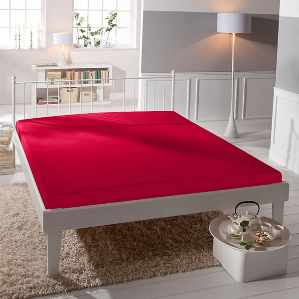 Tmavo �erven� - Prost�radlo - Flanel Jersey - Bavlna