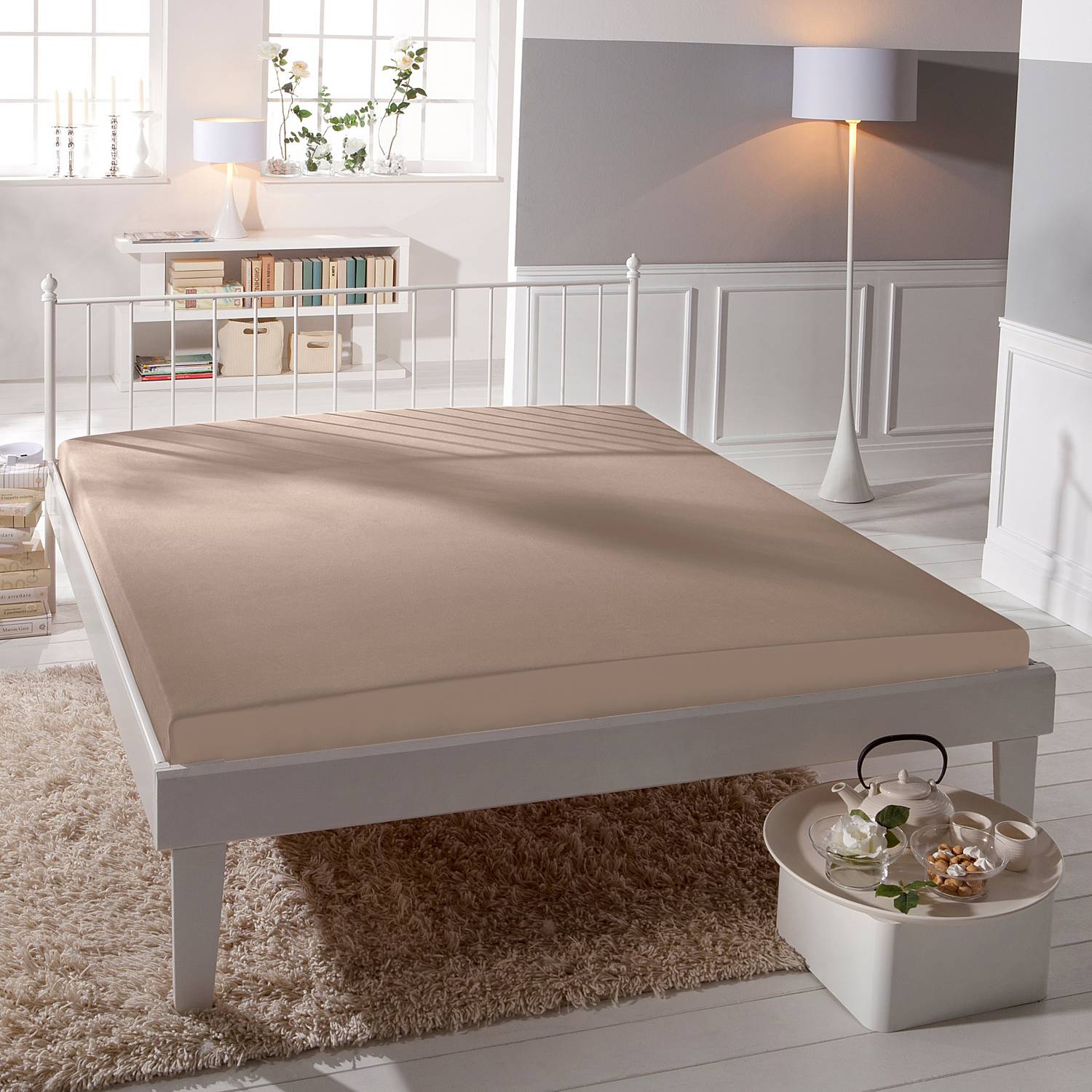 Taupe - Prostradlo Jersey & Elasten - bassetti
