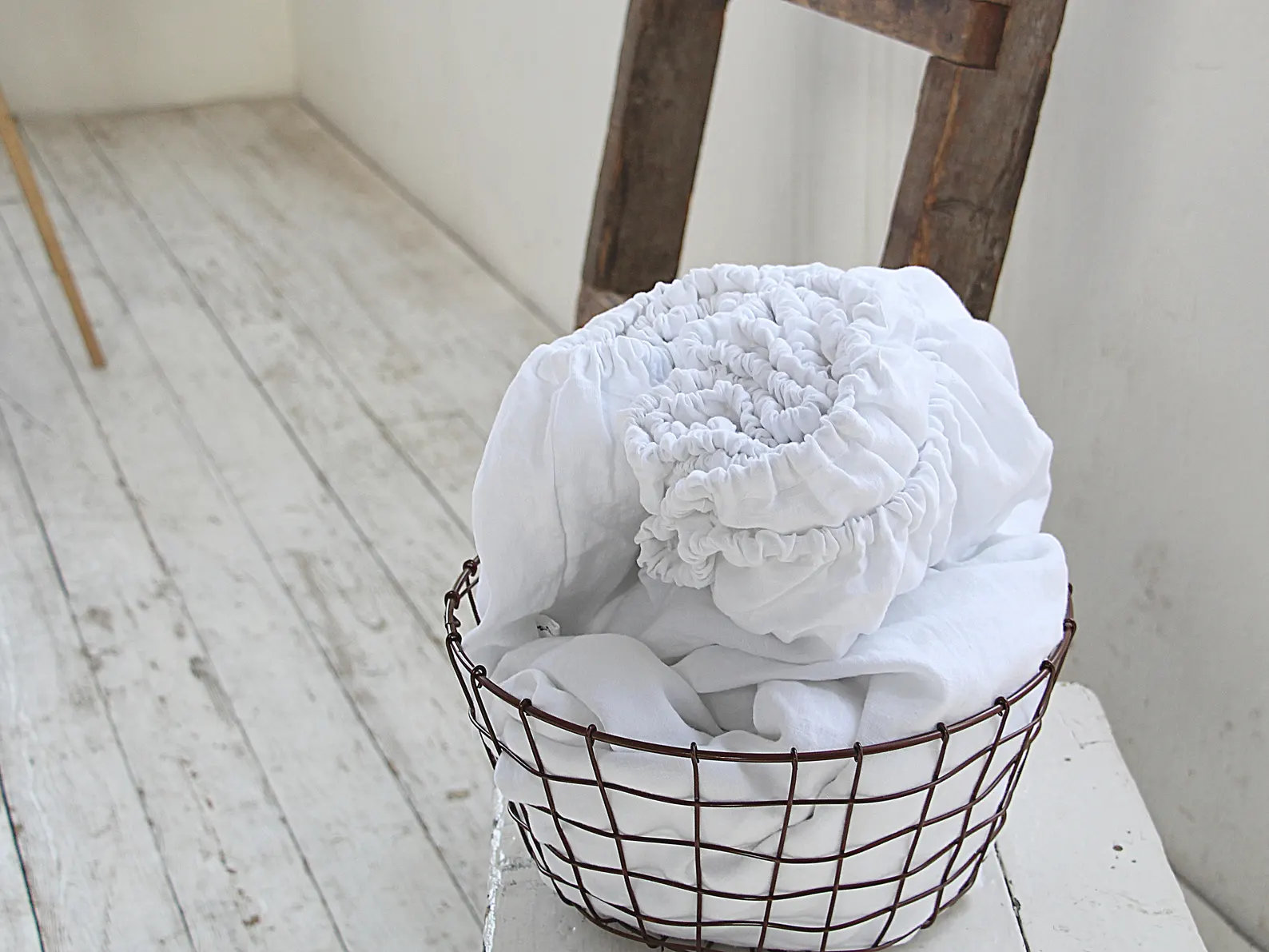 Luxusn Prostradlo Lnn - Bl - S Gumou (pro vku matrace do 20 cm)