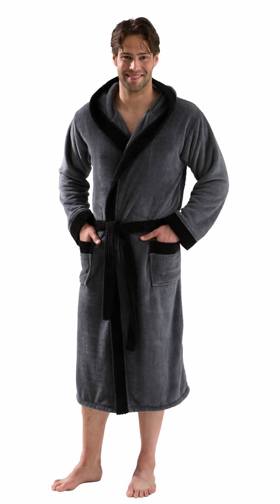 P�nsk� Wellness & Sport �upan s Kapuc� - Antracit - Multi - Bavlna & Bambus