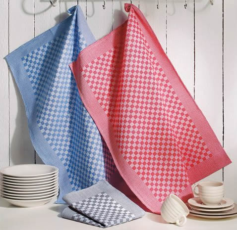 Ut�rky - Pracovn� Ru�n�ky - Klasik Sada - Barevn� �achovnice - Tkan� - Bavlna