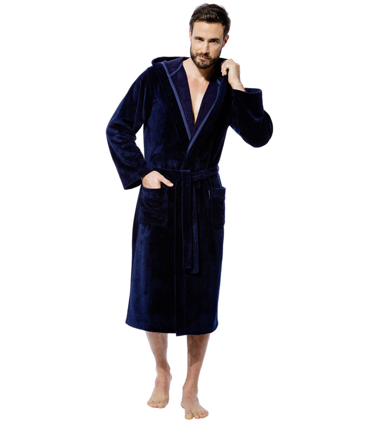 P�nsk� Wellness �upan s Kapuc� - No�n� Mod� - Multi - Bavlna & Bambus