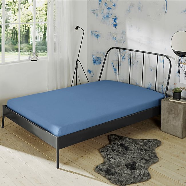 Kouov Modr - BIO - Prostradlo - Jersey Interlock