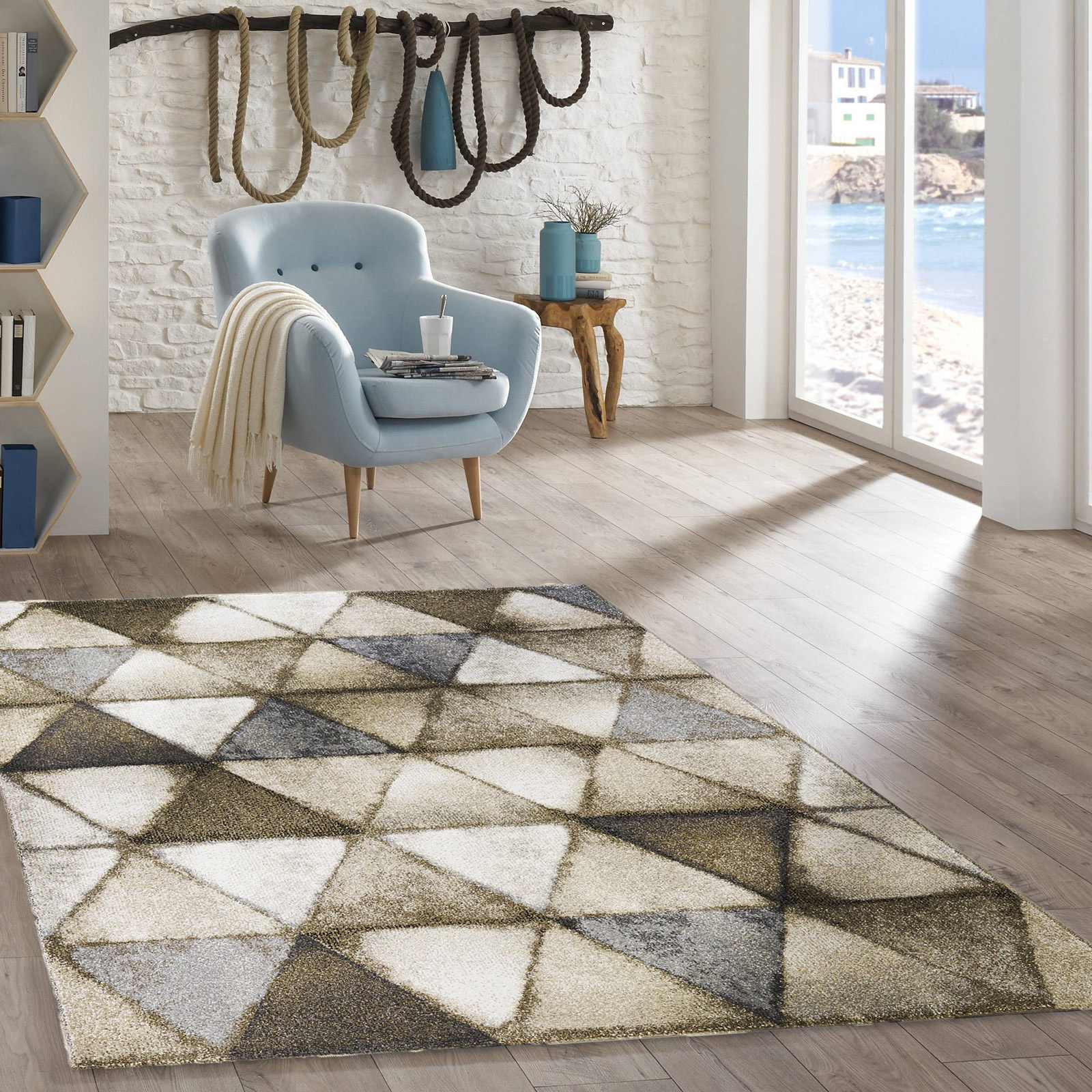 Prisma Delta - Modern� Koberec - 100% Polypropylen Fris�e