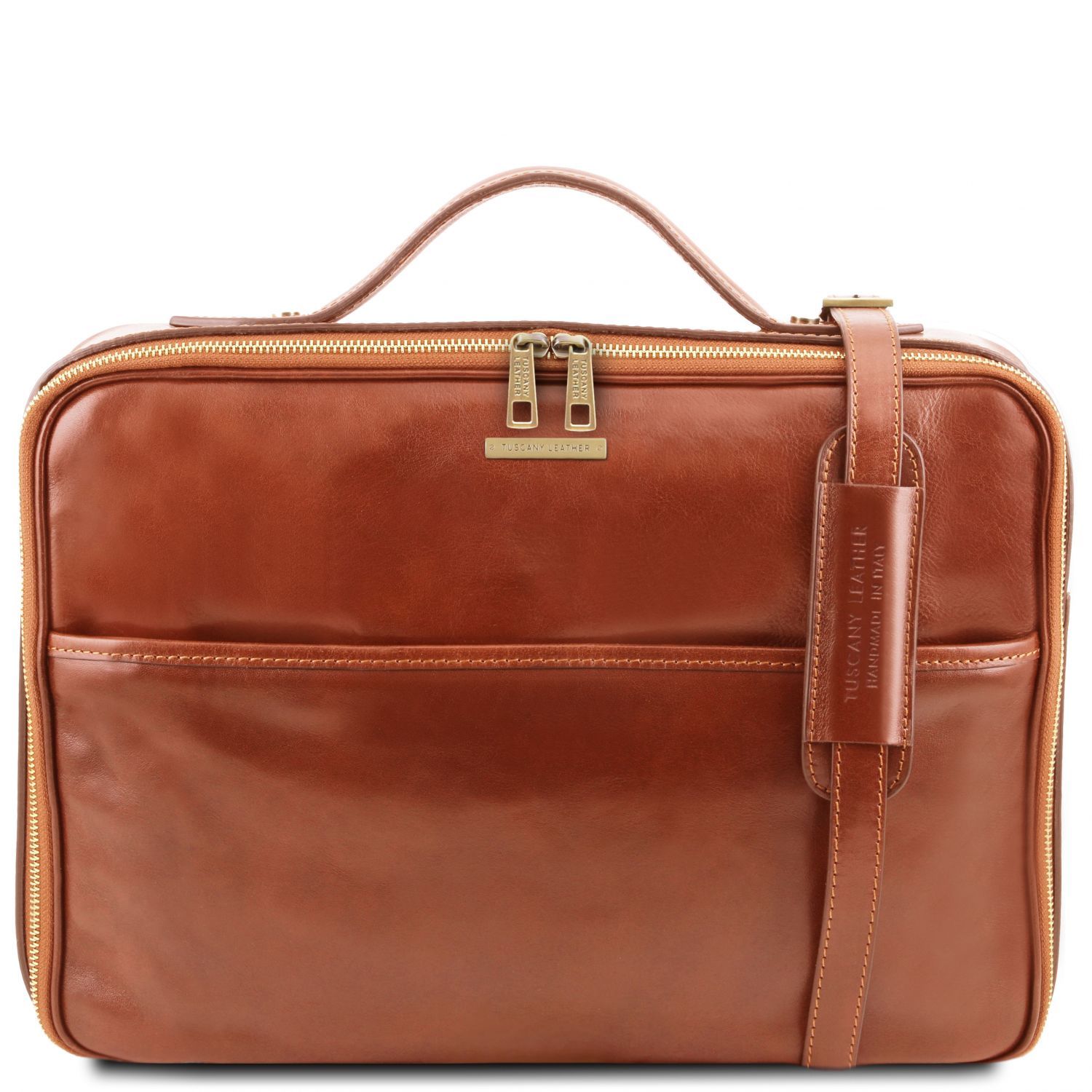 Ko�en� Notebook Aktovka/Kuf��k Vicenza - Business Style - Prav� K��e - Medov�