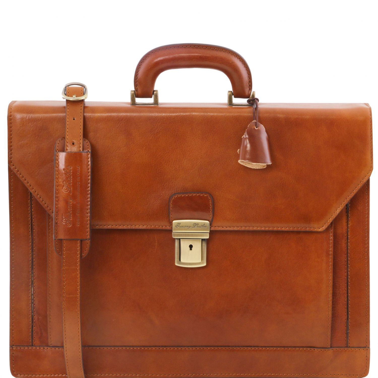Stylov� Ko�en� Aktovka Napoli II - Business Style - Prav� K��e - Medov�