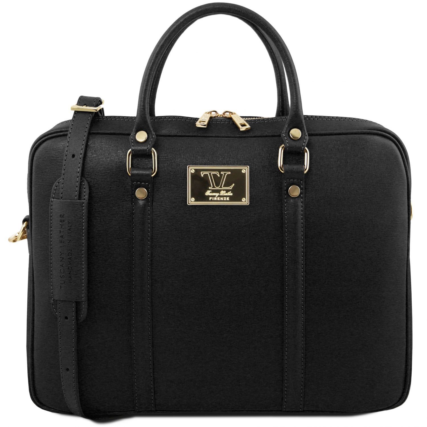 Ko�en� Notebook Aktovka Prato - Business Style - Prav� K��e Saffiano - �ern�
