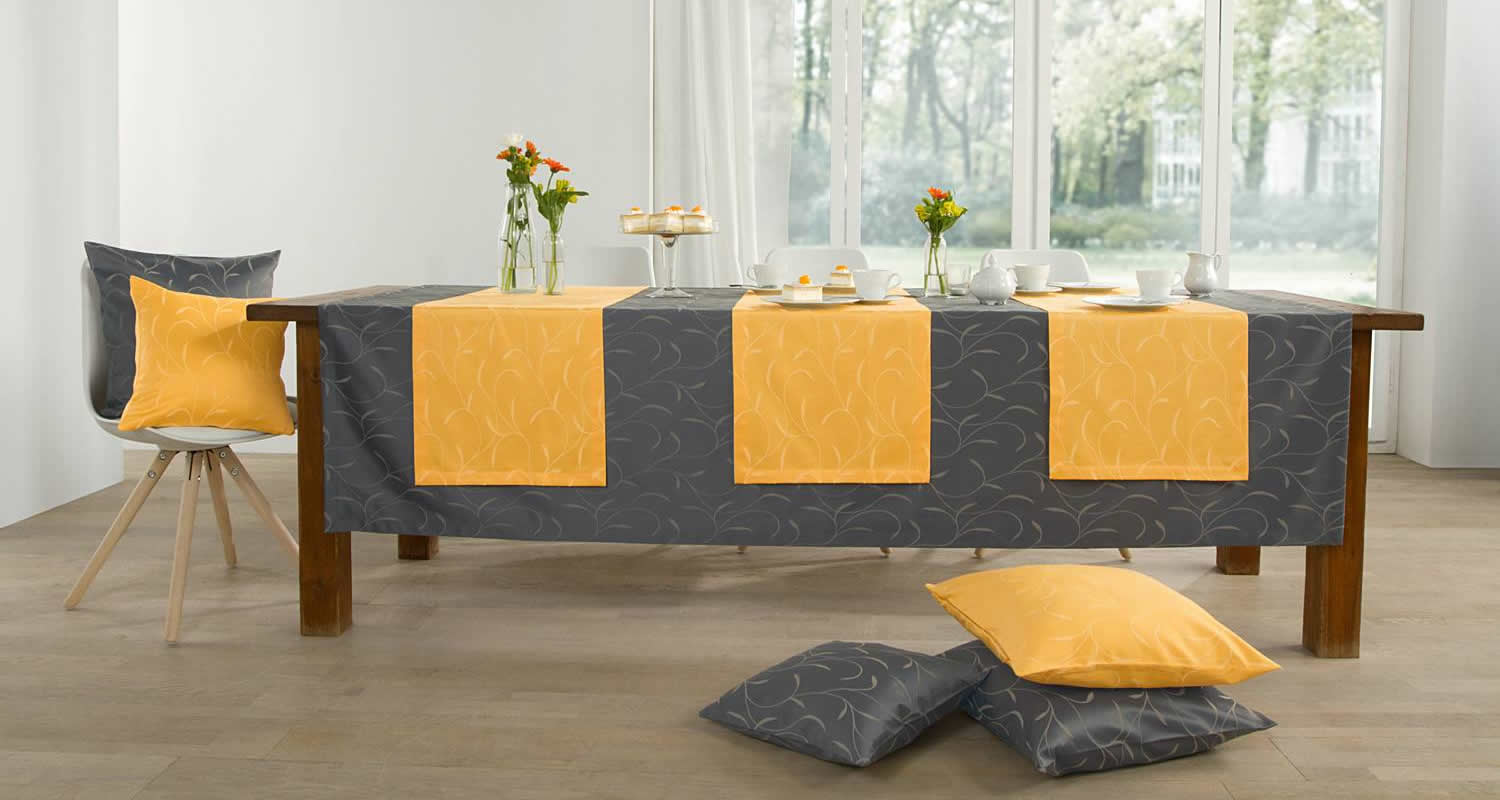 Ubrus - Elegant - Modern Color Damaek - akr - Jacquard - Antracitov