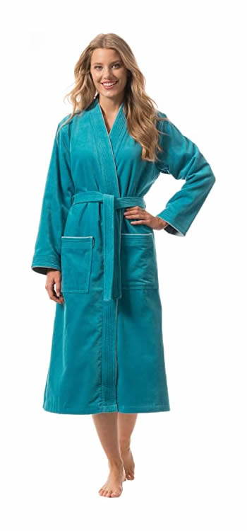 Dmsk Wellness upan Kimono - Petrol - 100% BIO Bavlna