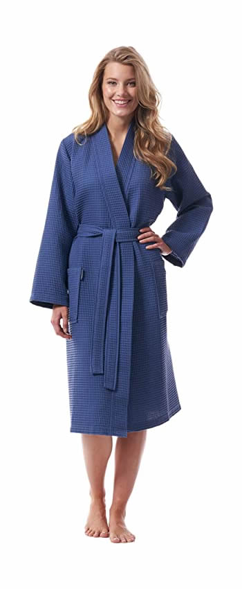 Dmsk Wellness upan Kimono - Modr - Waflov Pik