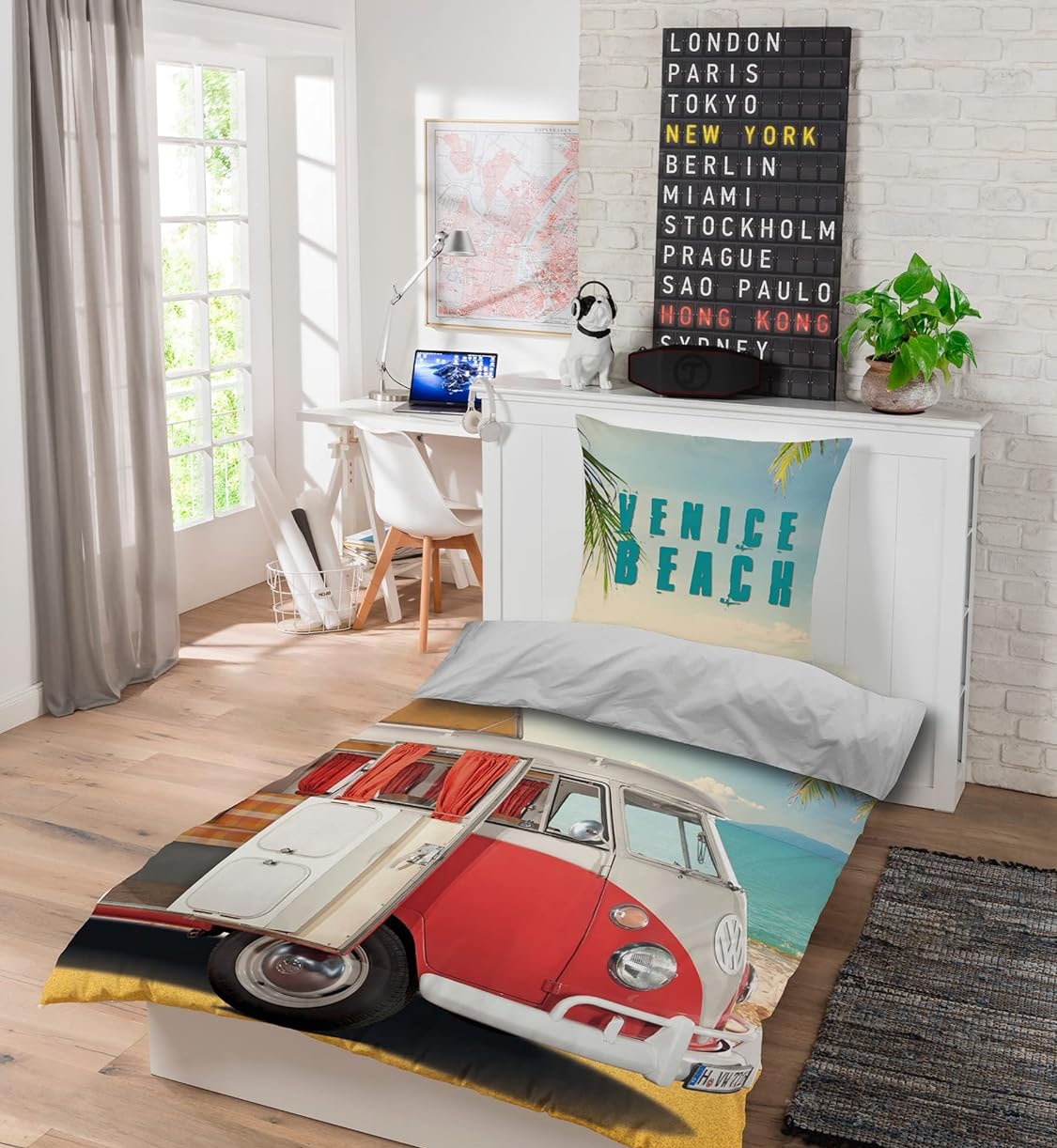 Povleen - VW - Venice Beach - Plov Den - Volkswagen - Bavlna Renforc