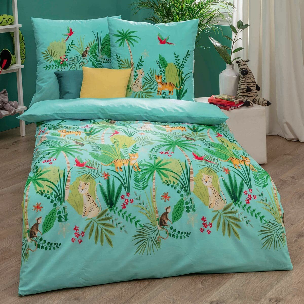 D�tsk� Baby Povle�en� - Divok� �ivot - D�ungle - Bavlna Renforc� & Bavln�n� Biber