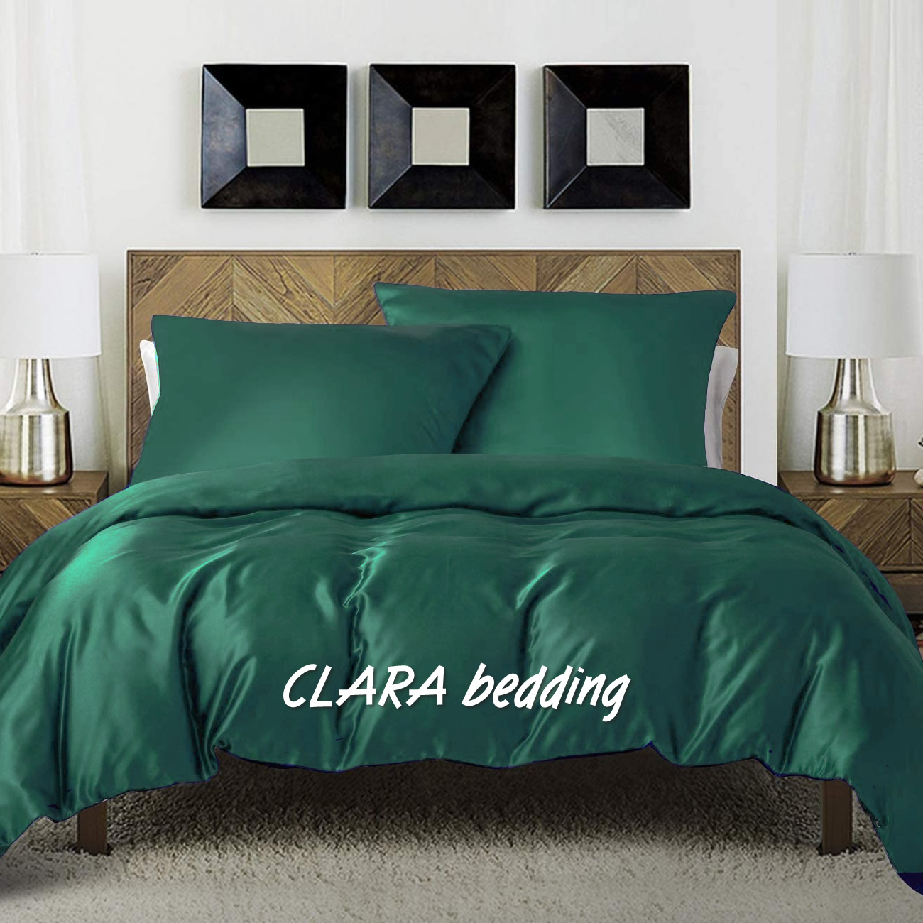 CLARA Silk Dreams - Luxusn Hedvbn Povleen - Smaragdov Zelen - Prav Hedvb 