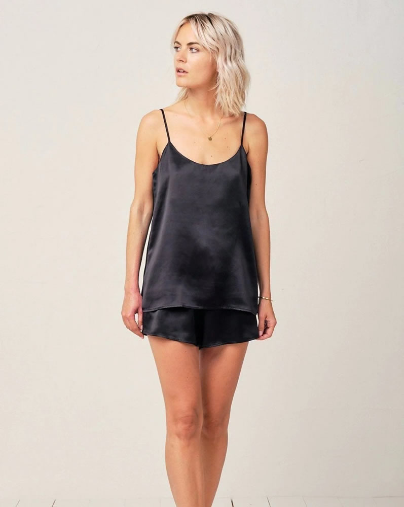 Luxusn Hedvbn Top na Ramnka - ern - Prav Hedvb - Elegance