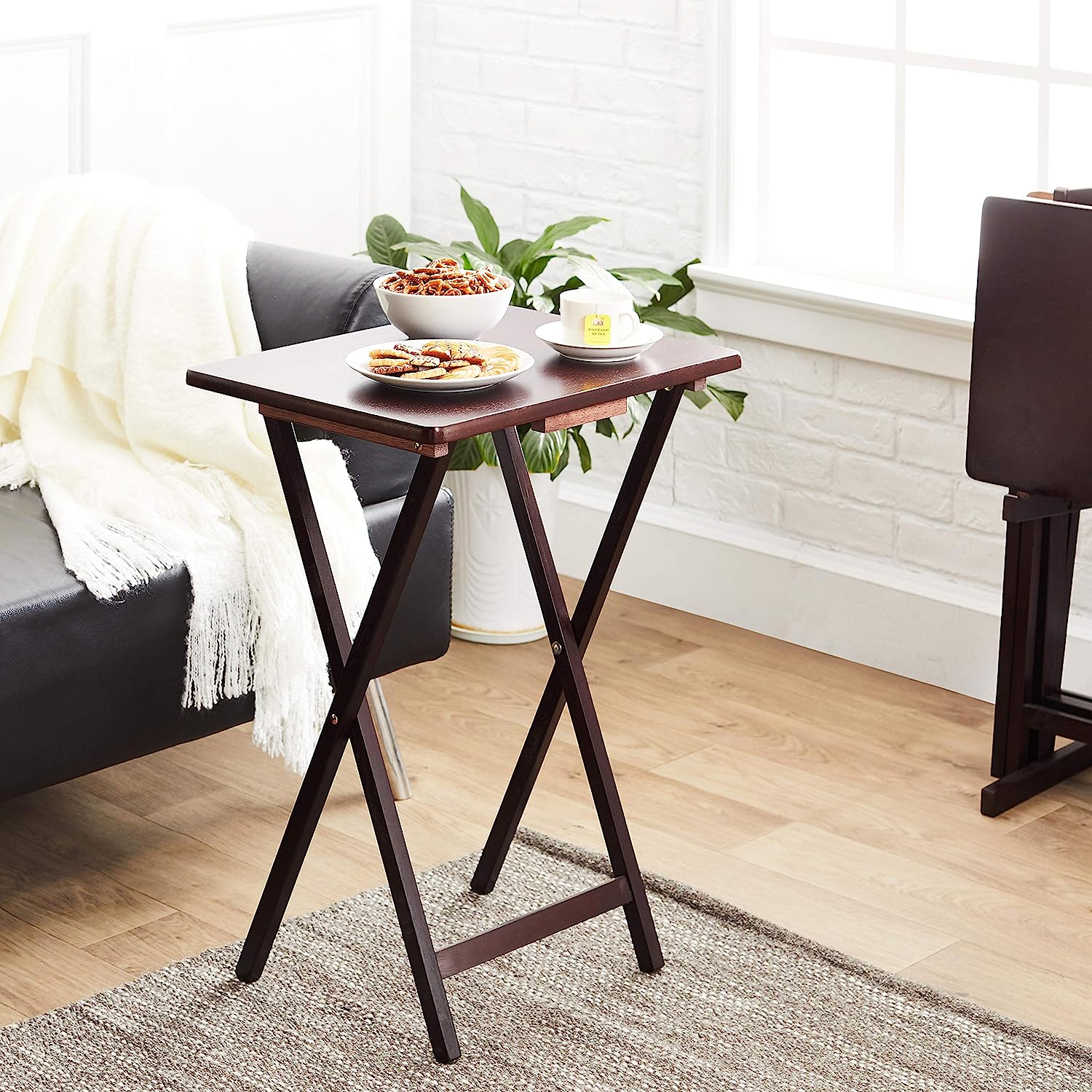 Skl�dac� D�ev�n� Stolek - 4 d�ln� sada