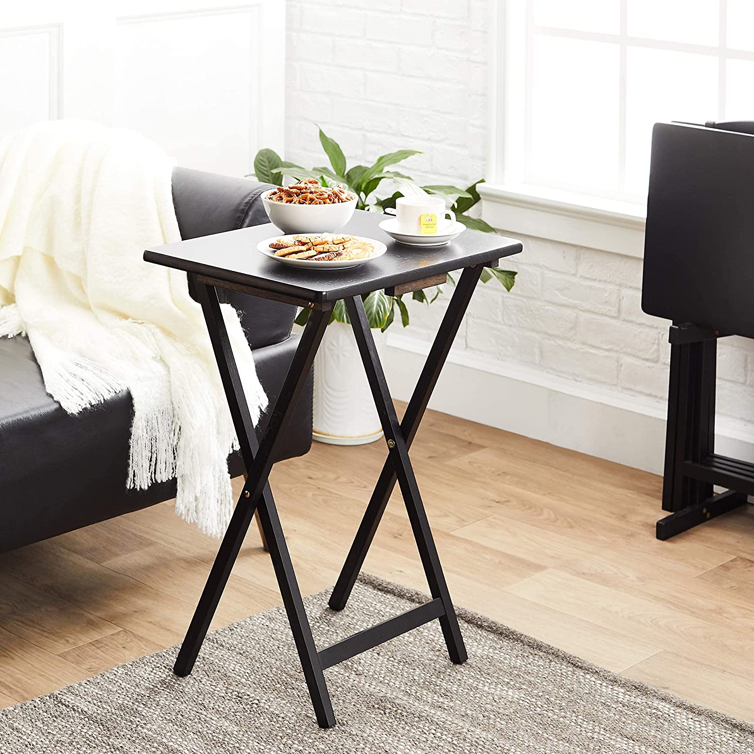 Skl�dac� D�ev�n� Stolek - 4 d�ln� sada