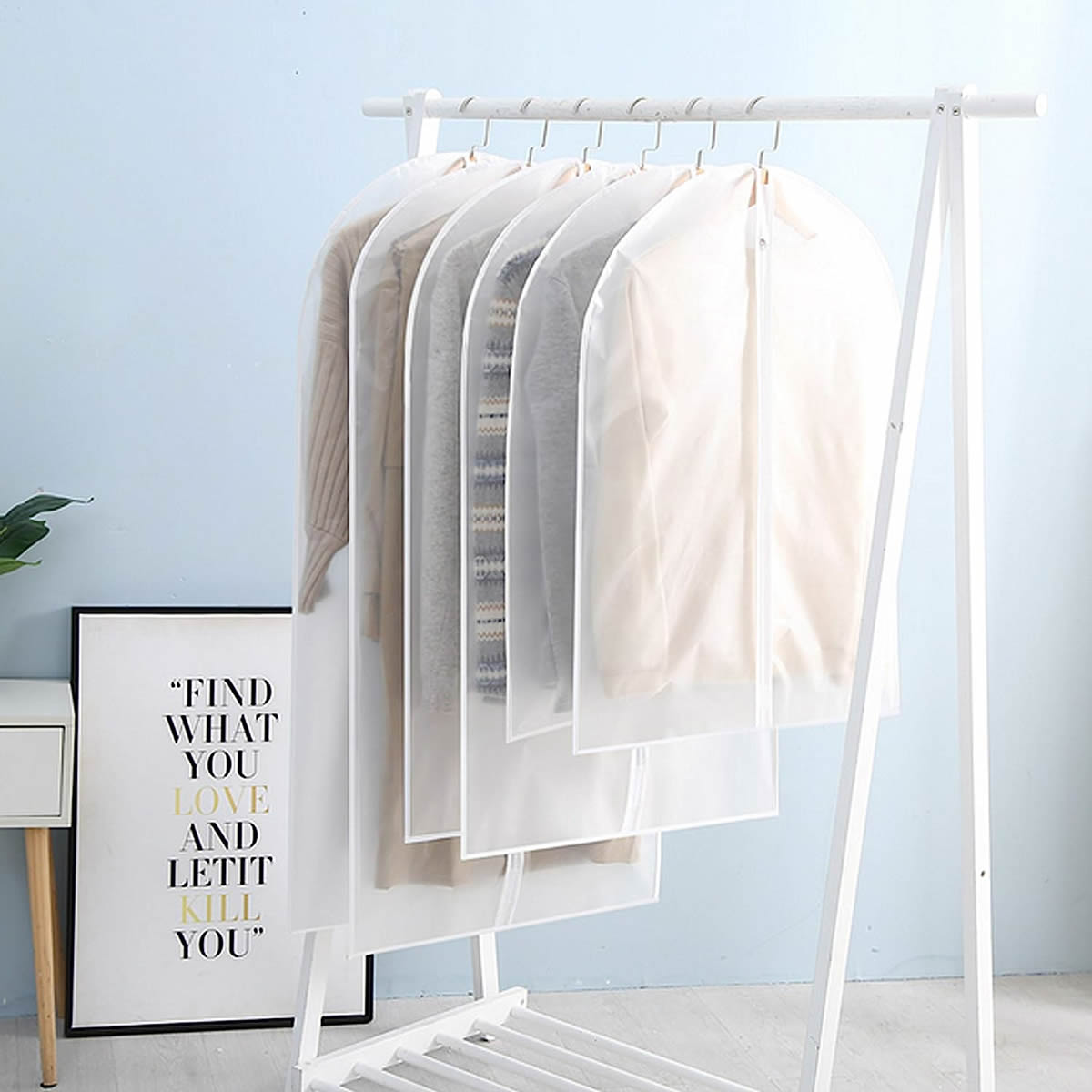 Obaly na �aty - �lo�n� - Se zipem - Pr�hledn� - 10 Kus�