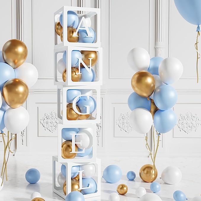 Sada - 104 Dl . Oslava - Baby Party - Blue - Gold - White - Modr - Zlat - Bl