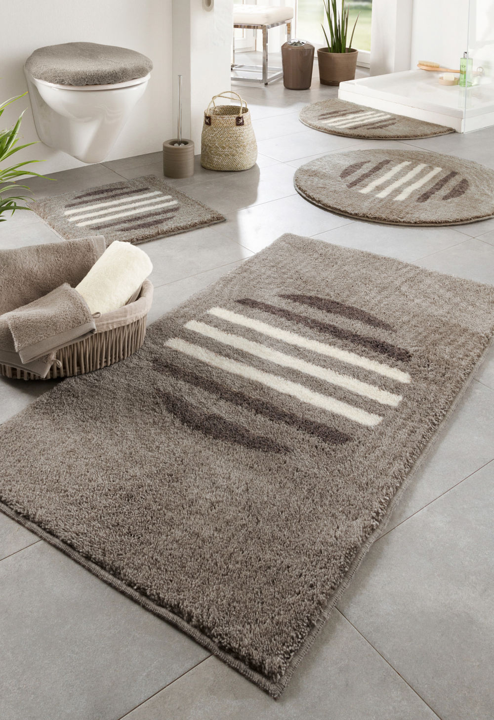 Koupelnov� Kobere�ek - Prou�ky - Cappuccino - Elegant