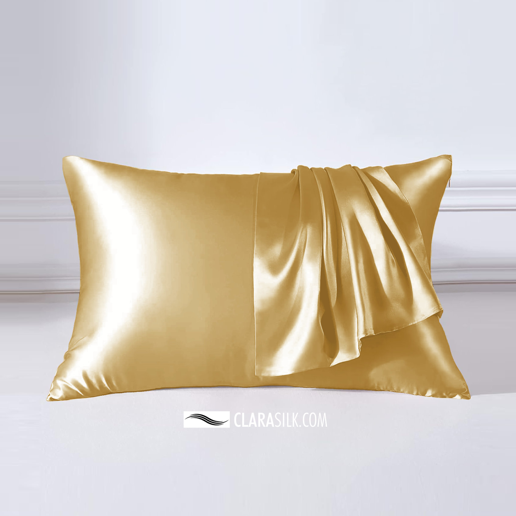 Luxusn Hedvbn Povlak na Polt - Gold - Zlat - 100% Moruov Hedvb