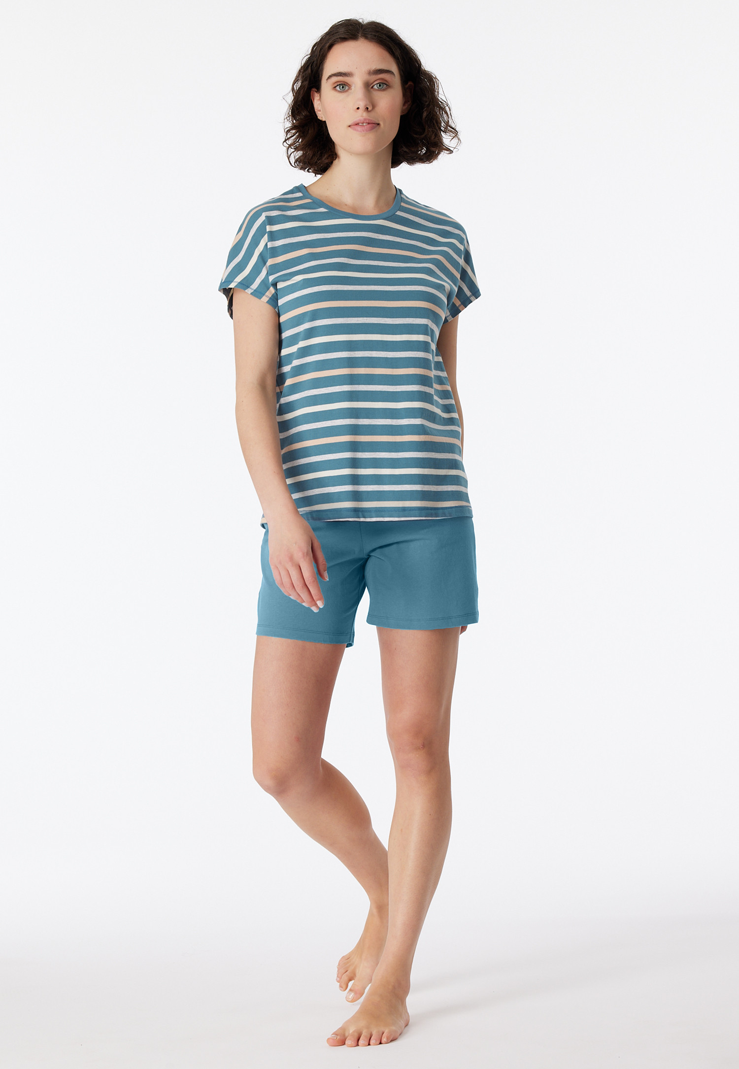Dmsk Pyamo Krtk - Original Classic - Prouek - Modro-ed - Casual - Bavlna