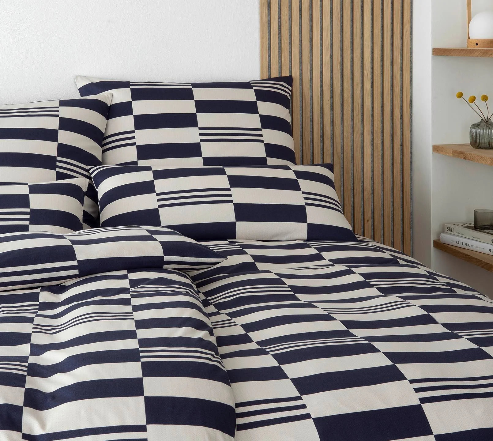 Povleen - elegante - Karo Design Skip Marine - Jersey - Modern Liberty Style