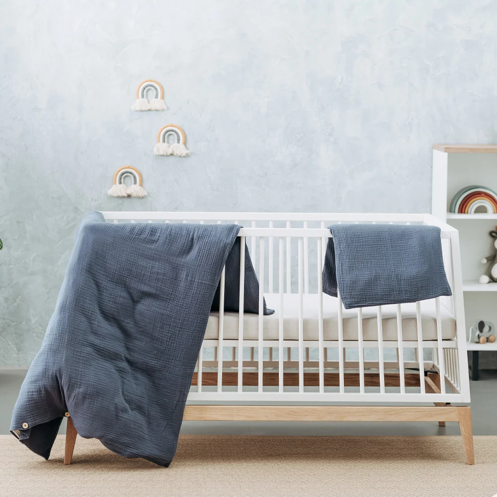 Dtsk Baby Povleen - Povleen do Baby Postlky - BIO Bavlna - Mueln - Tmav Modr
