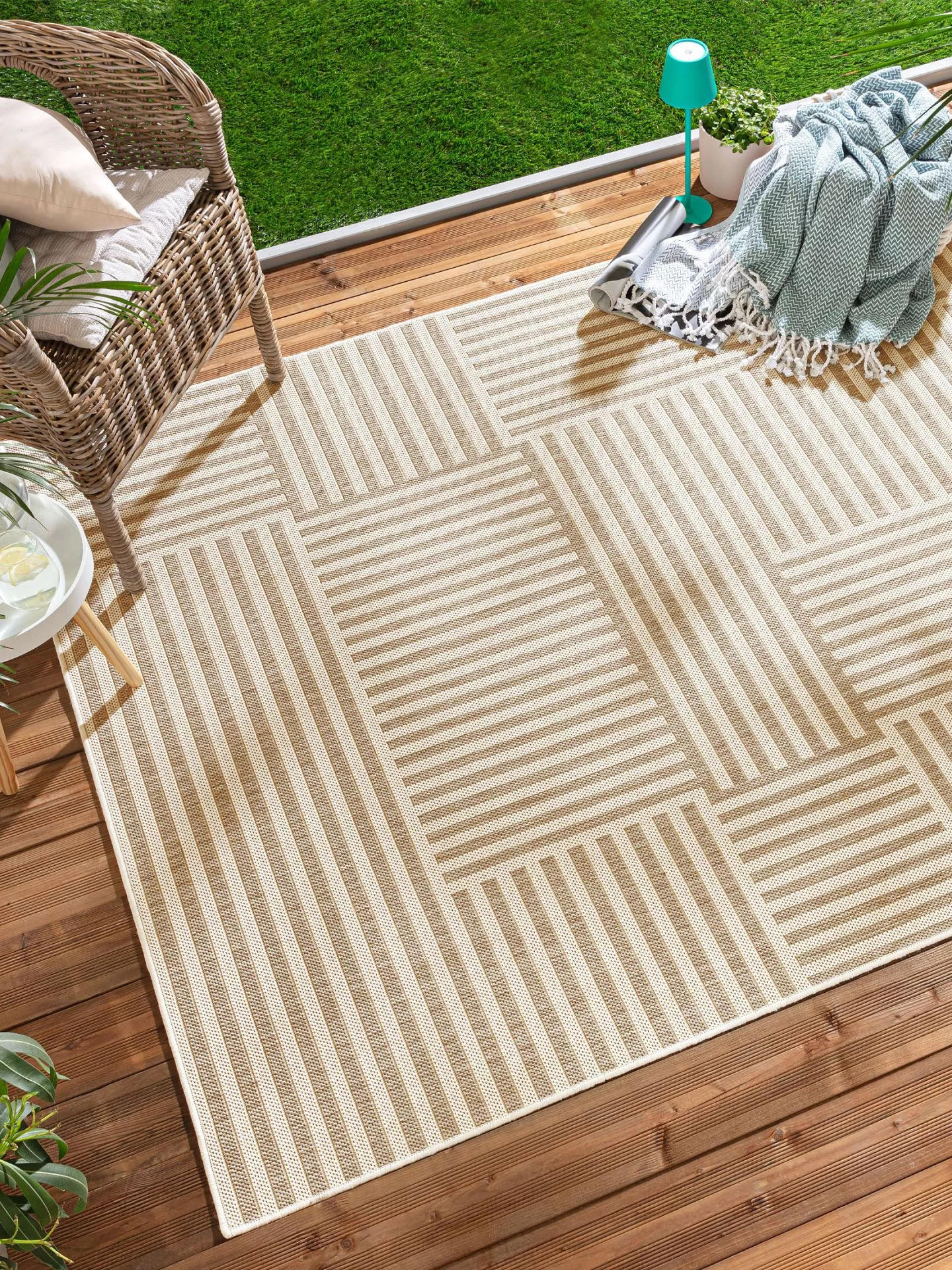 HOLMSUND - Modern Venkovn Koberec - 100% Polypropylen - Bov