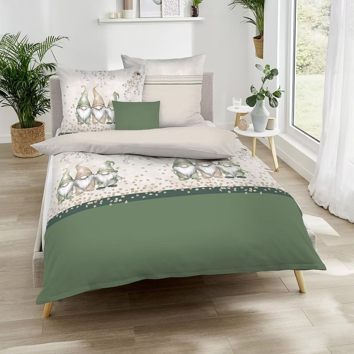 Povleen - Santv Sktek - Zelen - Jemn Bavlnn Biber - Vnon Nlada