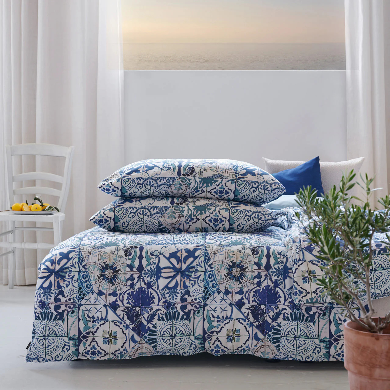 Povleen - Santorini Mozaika - Premium Mako Satn - ecko - Olympsk Rivira Styl