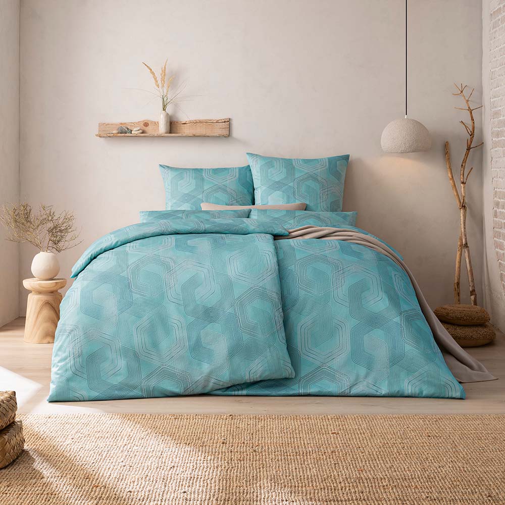 Luxusn Povleen - Sereno Azurov - Estella - Premium Mako Satn