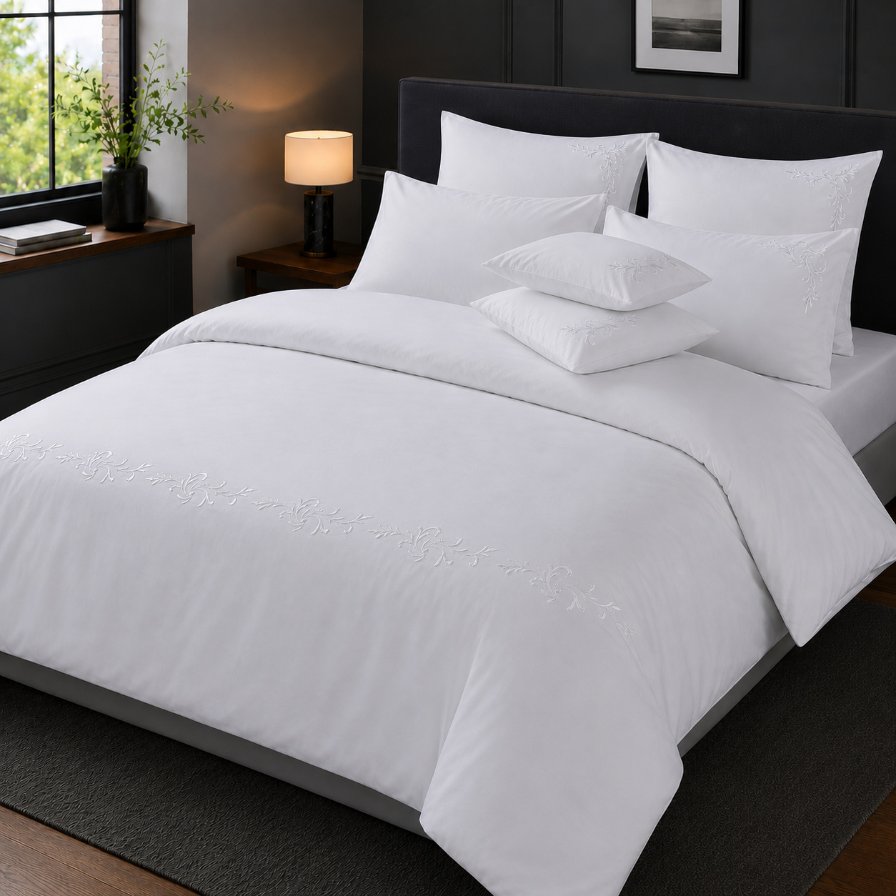 Luxusn� Povle�en� - Christian Fischbacher - Snow Lace - B�l� - Luxury Nights