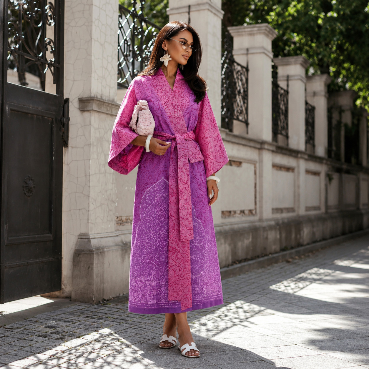 Kimonov� �up�nek - Lehk� - Dolceacqua Fuchsia - Italy - bassetti