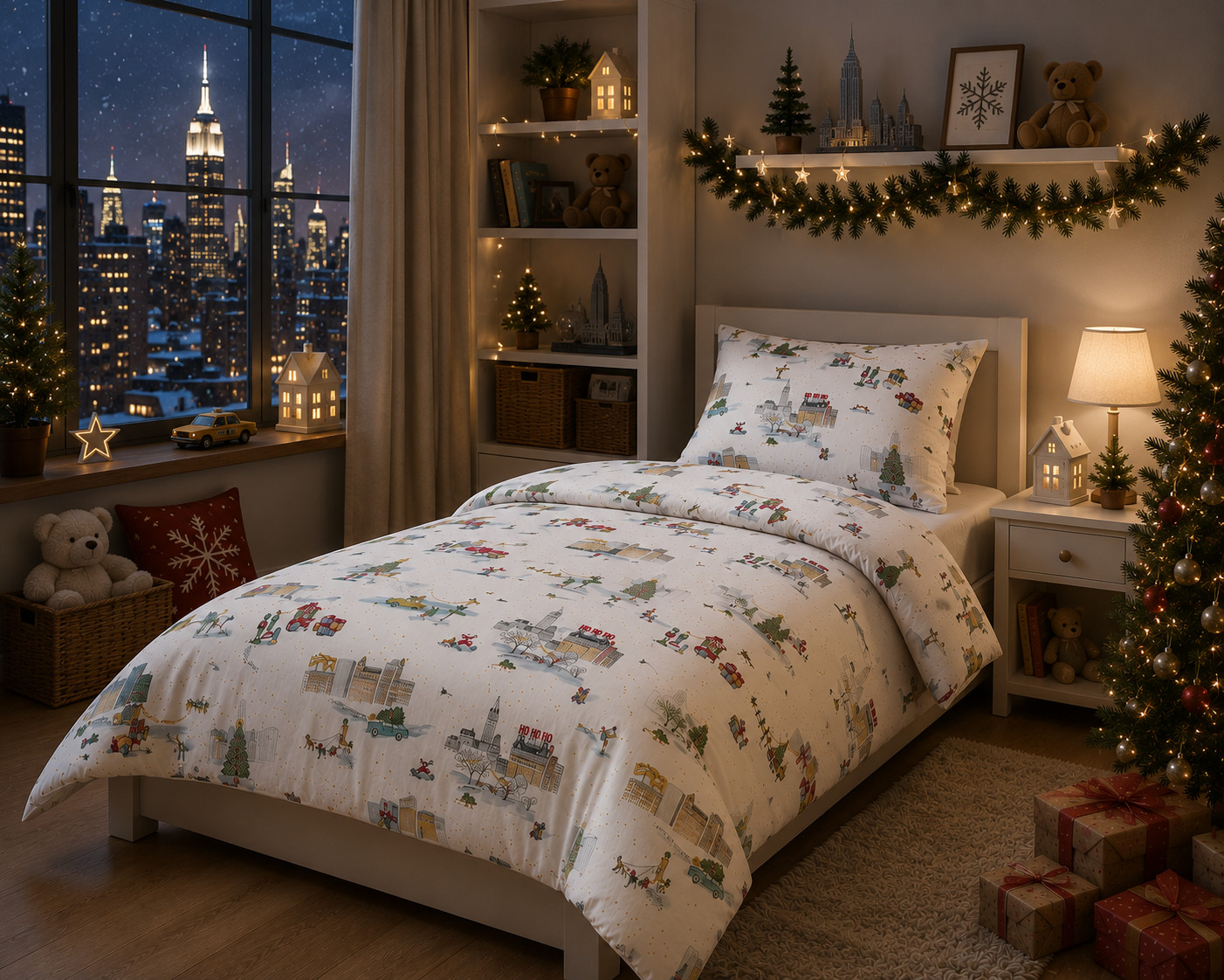 Luxusn� D�tsk� Povle�en� - Schlossberg - Santa v NY - Swiss Premium Mako Sat�n